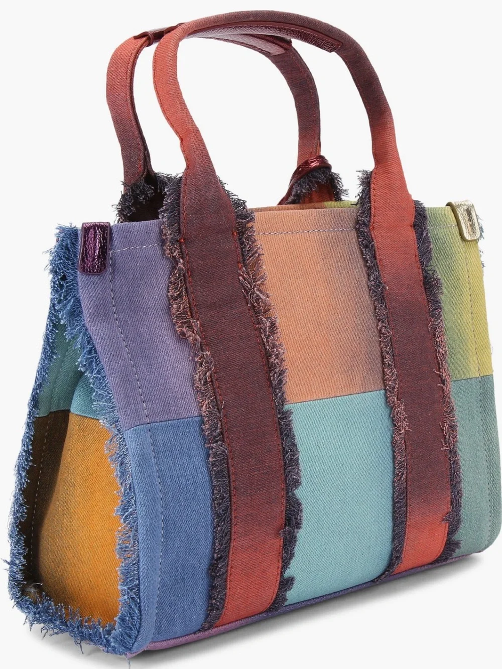 Kurt Geiger Southbank Patchwork Denim Tote. NWT - Picture 2 of 11